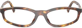 Miu Miu Eyewear Occhiali ovali - Marrone