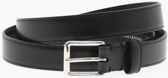 Dsquared2 Leather Belt with Silver Buckle 25mm size 110
