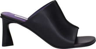 Stella McCartney Black Leather Stiletto Heel Womens Sandals