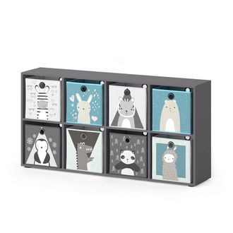 Vicco Estanter&iacute;a Infantil Scutum, Gris, 143 X 72 Cm Con 8 Cajas Plegables