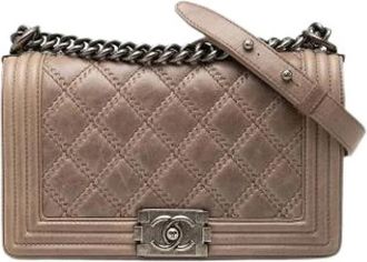 Chanel Pre-owned Medium Boy Flap Bag - Dames - Vintage Schoudertas - Bruin - ONE Size - Leer - Vintage