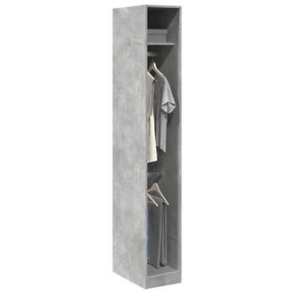 Berkfield Home Wardrobe Concrete Grey 30x50x200 cm Engineered Wood | Size: 30 x 50 x 200 cm