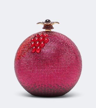 Judith Leiber Pomegranate crystal-embellished clutch