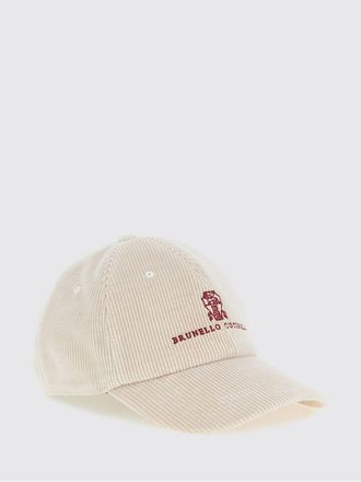 Brunello Cucinelli Cappello da baseball in velluto a coste di cotone e cashmere