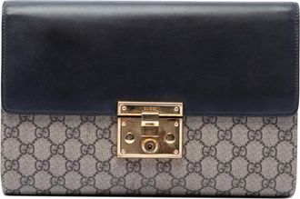 Gucci Pre-owned Gucci GG Supreme Padlock Clutch Ladies L4X2RUI1LO0NNA5C