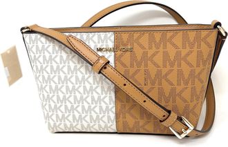 Michael Kors Michael Kors Jet Set - Small Two-Tone Logo Crossbody Womens Bag
