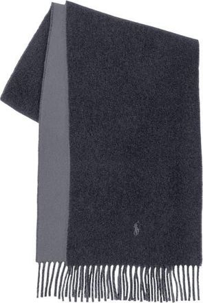 Polo Ralph Lauren Double Faced Wool Scarf in Dk Ch Htr/cls Gry Htr at Nordstrom