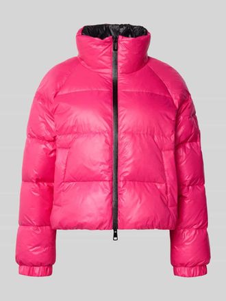 Marc Cain Regular Fit Steppjacke mit gefüttertem Stehkragen in Pink, Größe 34