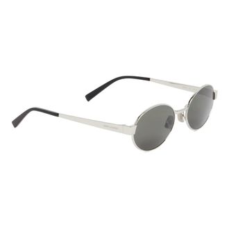Saint Laurent Engraved Temple Sunglasses - female - Saint Laurent - Sunglasses - Gray - ONE SIZE - Accessories