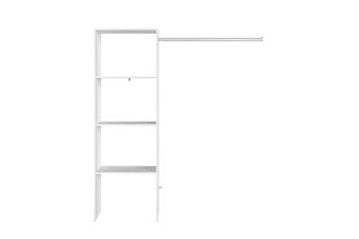 Concept Usine Vestidor de dise&ntilde;o y practico 3 estantes + 1 armario blanco