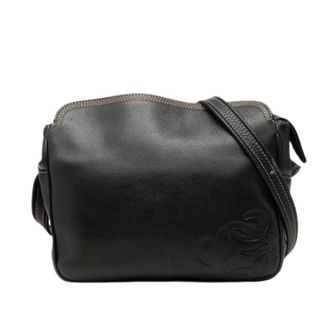 Loewe Pre-owned Crossbody Bag - Dames - Pre-owned - Zwart - Maat: ONE Size Leer
