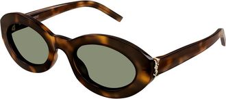 Saint Laurent SL M136/F Asian Fit 002 Womens Sunglasses Tortoiseshell Size 53 - Free RX Lenses - Free RX Lenses