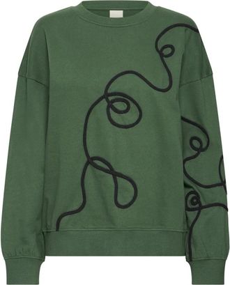 Ichi Ichi, Dames, Sweatshirts & Hoodies, Groen, Maat: S