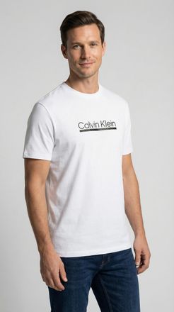 Calvin Klein T-Shirt CALVIN KLEIN SS 30s E SPRTSWR 2 G, Herren, Gr. XXL, weiss (hellwei&szlig;), Single Jersey, Obermaterial: 100% Baumwolle, unifarben, regular fit h&uuml;ft
