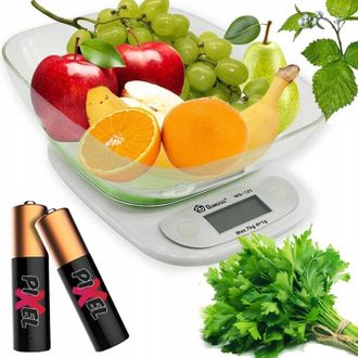 OEM Balanza De Cocina Electr&oacute;nica De Precisi&oacute;n Con Recipiente, 7 Kg / 1 G, Pantalla Lcd + Pilas, Funci&oacute;n De Tara