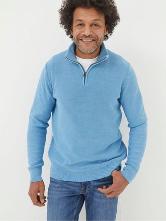 Fat Face FatFace Blue Berwick Half Neck Jumper