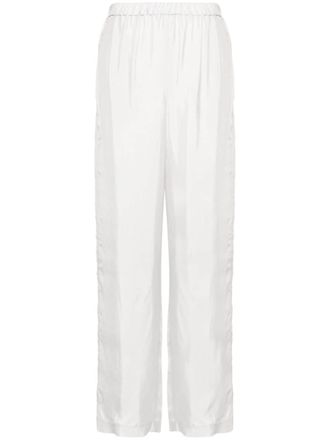 Fabiana Filippi satin-finish straight-leg trousers - Grey