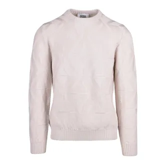 Alpha Studio Truien & Vesten, Heren, Beige, S, Wol, Trui met ronde hals