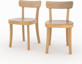 Rendez-Vous D&eacute;co Rendez-vous D&eacute;co - Set de 2 sillas de madera clara - Keno