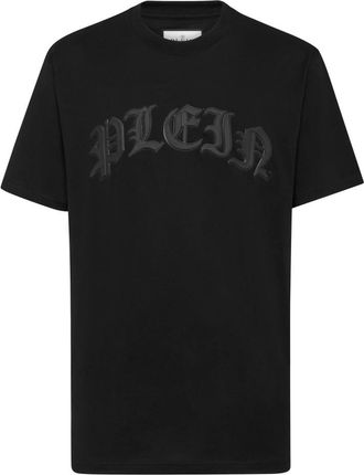 Philipp Plein T-Shirt Round Neck Gothic Plein - Heren - T-shirts - Zwart - 2XL - Katoen - Tops