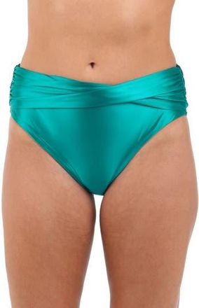 La Blanca Earth Twisted Bikini Bottoms in Teal at Nordstrom Rack, Size 12