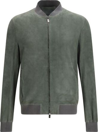 Salvatore Santoro Calf Leather Bos Taurus Mens Bomber