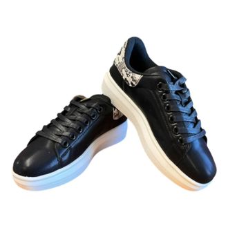 Seven 7 Womens Miki Snake Sneakers In Black