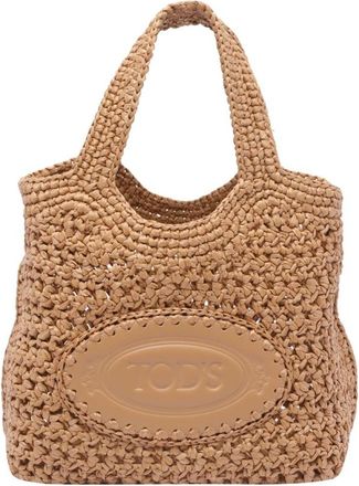Tod's Crossbody Bag Rafia Bag With Raffia Details Beige
