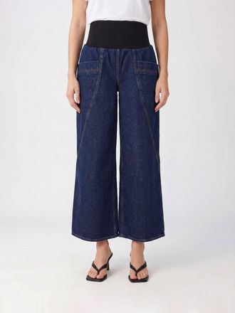 Alaia Jeans palazzo in denim a gamba larga con vita alta