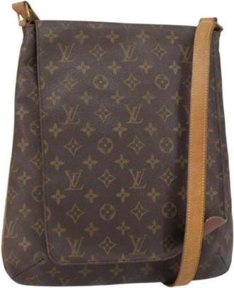 Louis Vuitton Pre-owned Cross Body Bags, female, Brown, Size: ONE SIZE Pre-owned Canvas Cross Body Bag