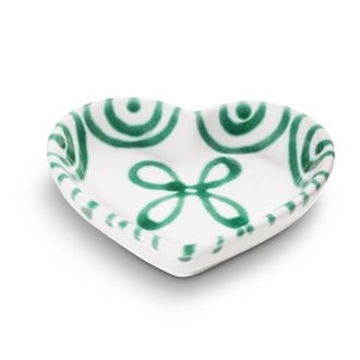 Gmundner Keramik Gmundner Keramik - Gmundner Cer&aacute;mica Verde Flameado, Cuenco En Forma De Coraz&oacute;n (l10cm)