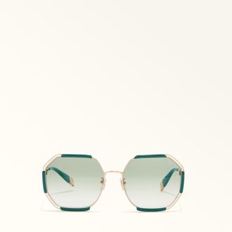 Furla Occhiali Da Sole Jasper Verde Metallo + Acetato Donna