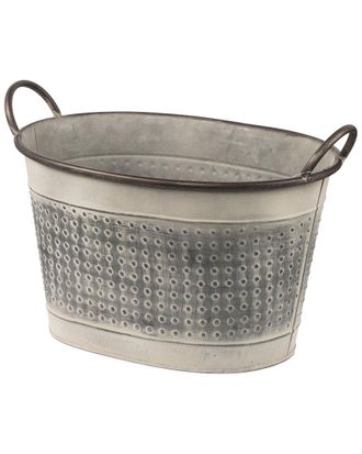A&B Home Discontinued A&B Home Antique Oval Metal Planter