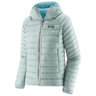 Patagonia Down Sweater Hoody Daunenjacke f&uuml;r Damen | grau/t&uuml;rkis