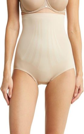 Miraclesuit Modern Miracle High Waist Shaping Briefs in Warm Beige at Nordstrom, Size X-Large