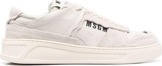 Msgm logo-print sneakers - men - Calf Leather/Rubber/Fabric - 43 - Neutrals
