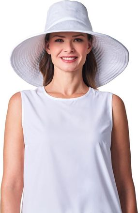 Coolibar Womens Brittany Beach Hat, UPF 50+ Sun Protection in White at Nordstrom