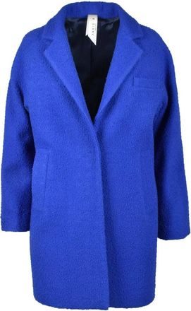 Annie P Wool Mohair Polyamide Coat - Blue