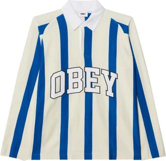 Obey Tops, Heren, Veelkleurig, S, Katoen, Landon LS Stripe Polo