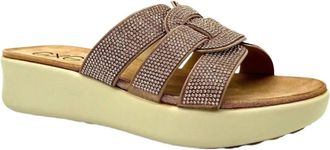 Ex&eacute; Womens Slide Wedge In Rose Gold
