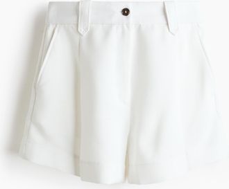 H&M Shorts mit Falten - Weiss