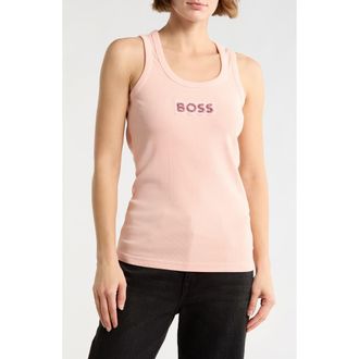 Boss Orange by Hugo Boss Ematite Embellished Tank Top in Open Pink at Nordstrom Rack, Size X-Small