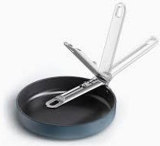 Joseph Joseph Sart&eacute;n Antiadherente Joseph Joseph Space De 23 Cm (5.4 Qt), Mango Plegable De Acero Inoxidable, Apta Para Inducci&oacute;n Y Horno, Ahorro De Espacio Y F&aacute;cil