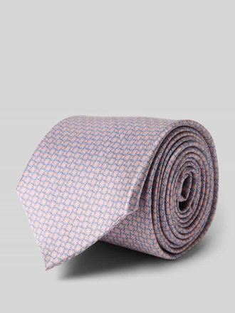 Gierremilano Seidenkrawatte aus reiner Seide mit Logo-Patch (7,5 cm) in Rosa, Gr&ouml;&szlig;e 1