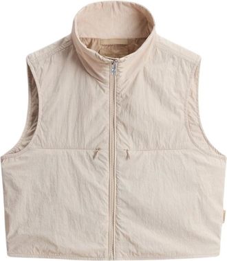 Woolrich Layering Vest - Dames - Bodywarmers - Beige - M - Nylon - Jassen