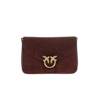 Pinko Pinko - Mini Love Bag Satchel - Dames - Tassen - Bruin - Maat: ONE Size Katoen