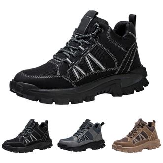 Generic Mens Safety Work Boots Waterproof Lightweight High Top Shoes Ankle Support Quick Lace Boots Anti-Puncture Breathable, Comfort Fit with Slip-Resistant 
