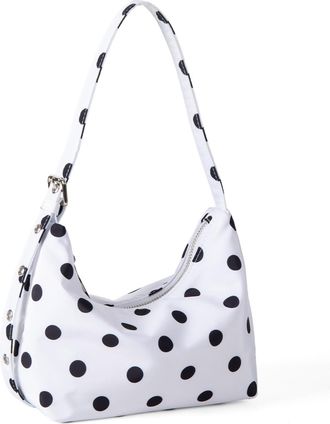 Generic Women Polka Dot Shoulder Bag Versatile Armpit Bag Commute Tote Handbag (White)