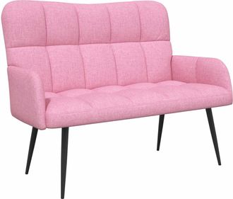 vidaXL Sof&aacute; De 2 Plazas Rosa 115 X 61 X 87 Cm Tela Vidaxl