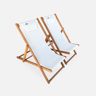 Sweeek Silla Plegable De Madera De Eucalipto, Set De 2